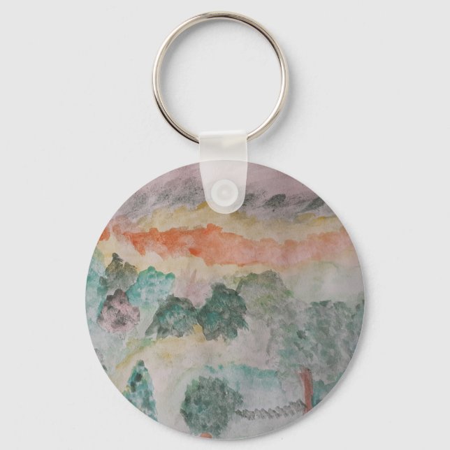 Trees On The Bay Key Ring (Front)