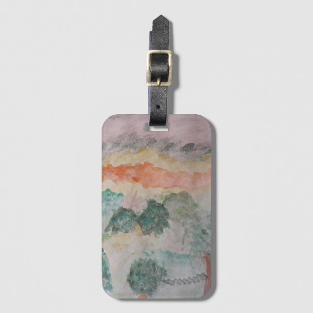 Trees On The Bay Luggage Tag (Front Vertical)