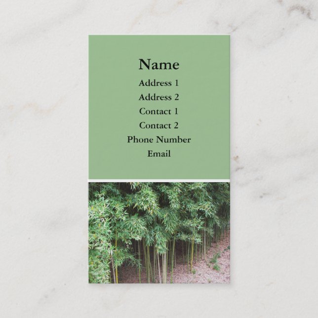 trees photo business card (Front)