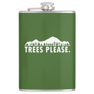 Trees Please Hip Flask