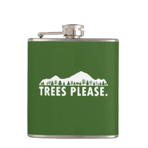 Trees Please Hip Flask