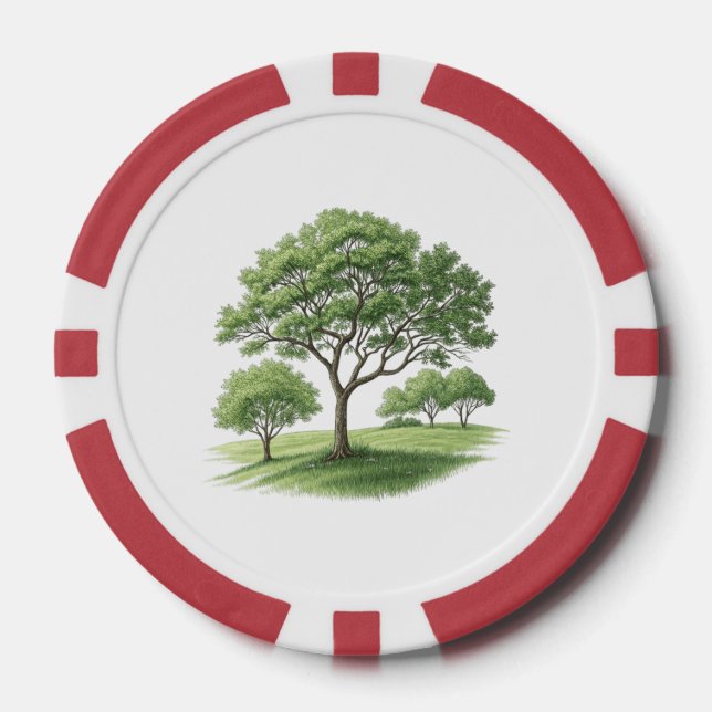 Trees Poker Chips (Front)