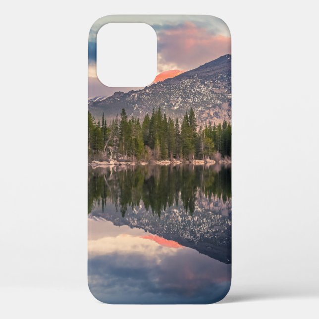 TREES REFLECTING ON CALM LAKE Case-Mate iPhone CASE (Back)