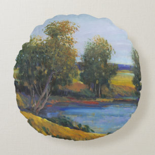 Tree's Reflection II Round Cushion