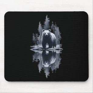 Trees Reflection Wildlife Nature Bear Outdoor Fore Mouse Pad