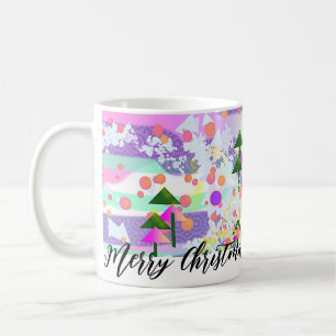 TREES STARS Merry Christmas  Coffee Mug