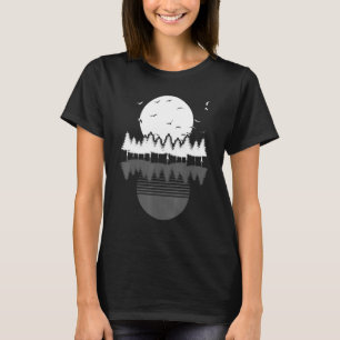 Trees Sunset Outdoor Birds Forest Reflection Wildl T-Shirt