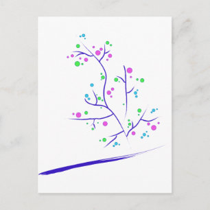 Trees that happiness postcard