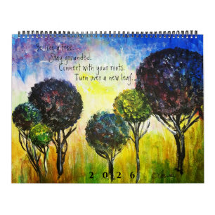 TREES - Two Page 12 Month Calendar