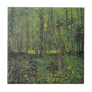 Trees & Undergrowth by Van Gogh Ceramic Tile