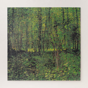 Trees & Undergrowth by Van Gogh Painting Art Jigsaw Puzzle