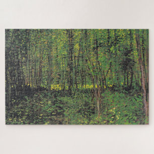 Trees & Undergrowth by Van Gogh Painting Art Jigsaw Puzzle