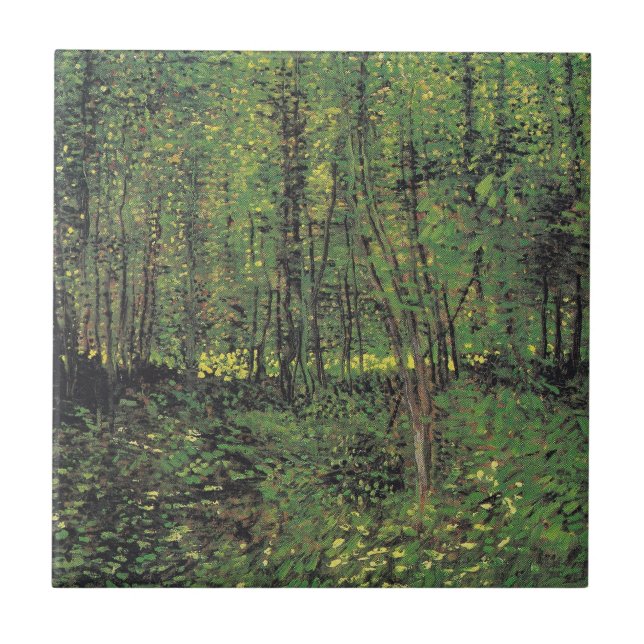 Trees & Undergrowth by Van Gogh Tile (Front)