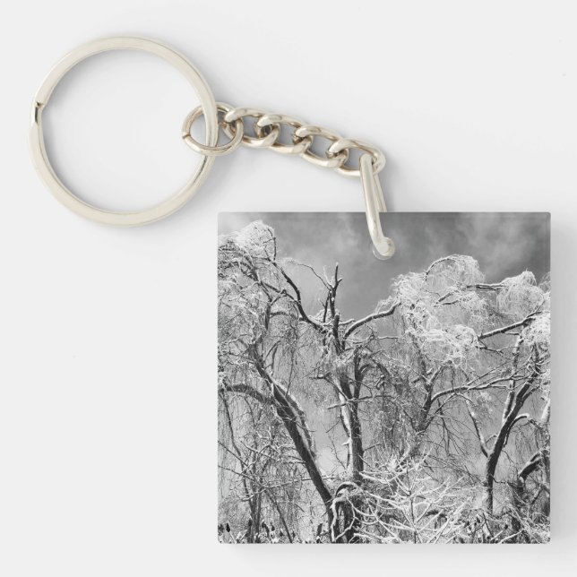 trees wear winter key ring (Front)