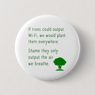 Trees / Wi-Fi / Save The Planet / Green Badge