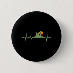 Trees Wildlife Nature Heartbeat Forest 6 Cm Round Badge