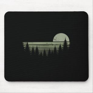 Trees Wildlife Nature Vintage Forest Hiking Advent Mouse Pad