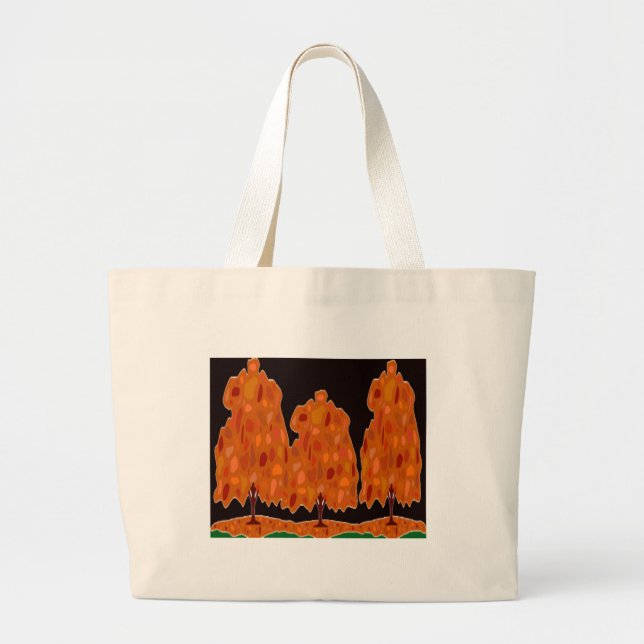 Trees With Colour - Large Tote Bag (Front)