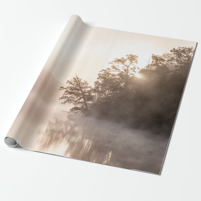 TREES WITH FOG WRAPPING PAPER (Unrolled)