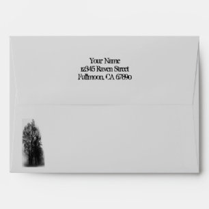 Trees with Ravens Custom Address A7 Envelope