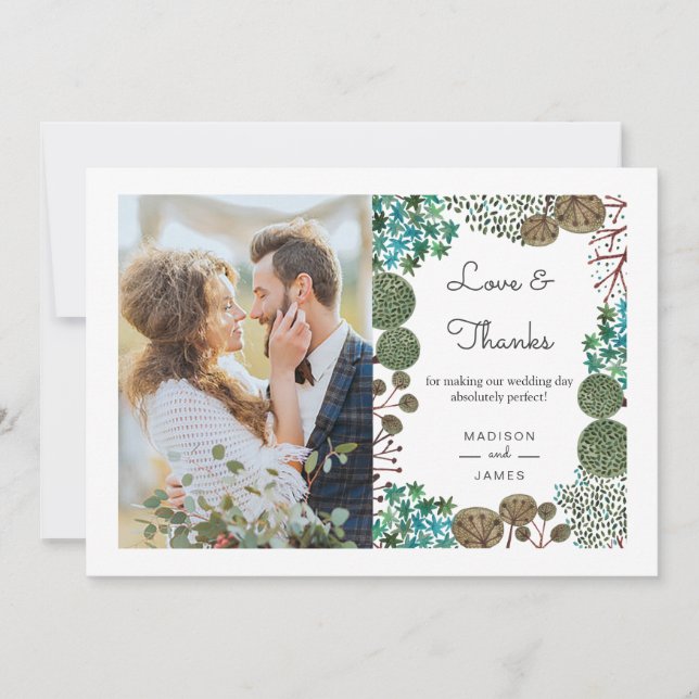 Trees Woodland Forest | Thank you | Card (Front)