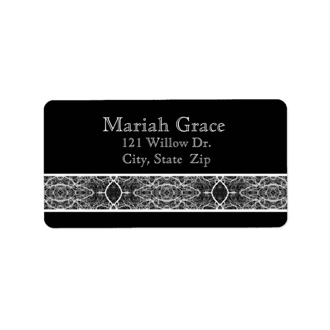 Treetop Spider's Web Inverse Address Labels (Front)