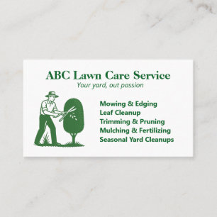 TreeTrim Pro Lawn Care Business Card