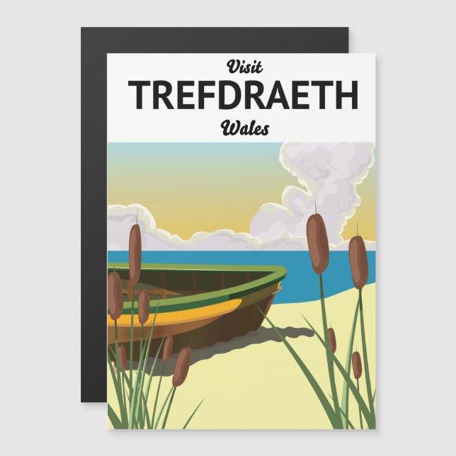 Trefdraeth seaside travel poster (Front/Back)