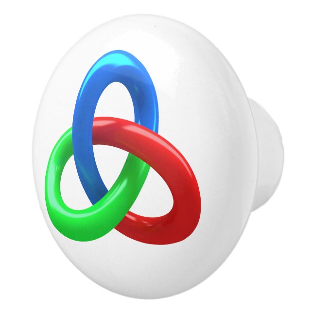 Trefoil knot ceramic knob (Right)