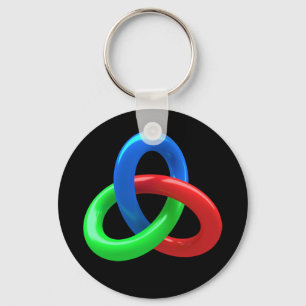 Trefoil knot key ring
