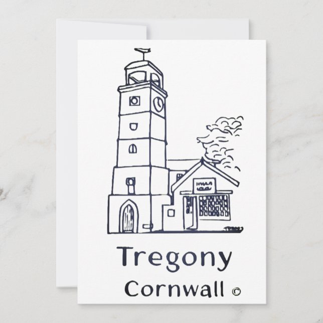 Tregony clocktower card (Front)