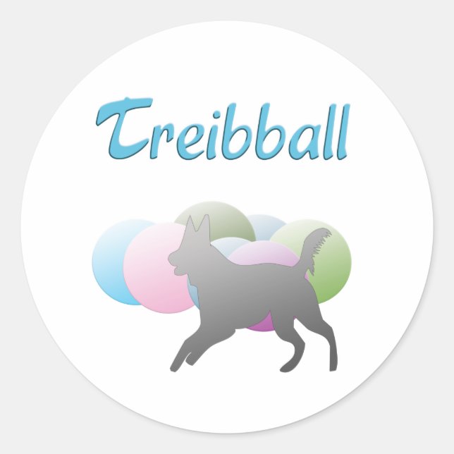 Treibball Classic Round Sticker (Front)