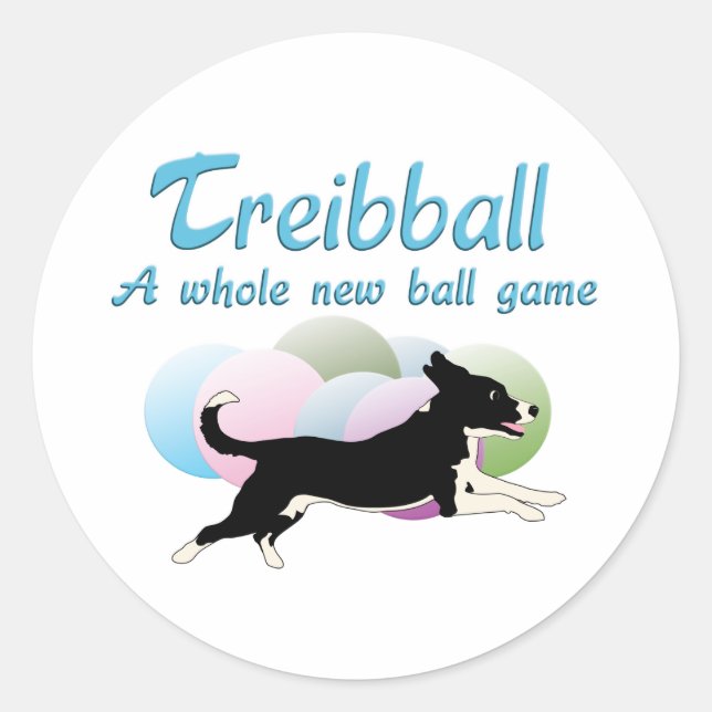 Treibball Classic Round Sticker (Front)