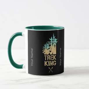 Trekking and Hiking Outdoor Vintage Forest Design Mug