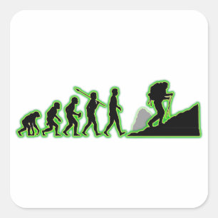 Trekking Square Sticker