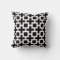 Trellis Black and White Throw Pillow