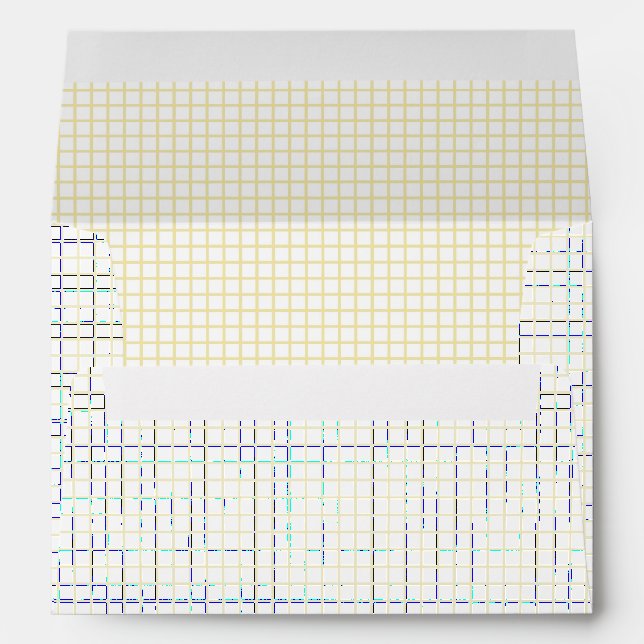 Trellis Butter Yellow - White Envelope (Back (Bottom))