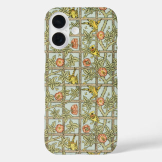 Trellis by William Morris, Vintage Garden Textile iPhone 16 Case