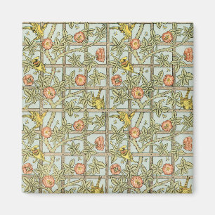 Trellis by William Morris, Vintage Garden Textile Magnet