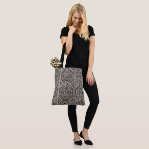 Trellis Modern Stripe Squares and Diamonds Tote Bag