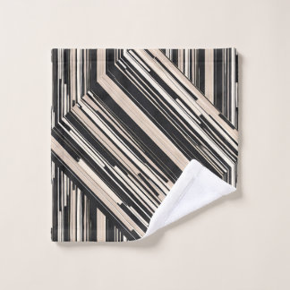 Trellis Modern Stripe Squares and Diamonds Wash Cloth
