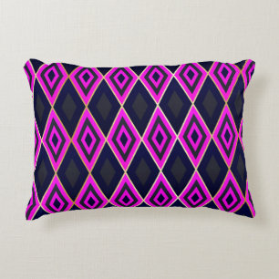 Trellis rhombus shapes geometric seamless pattern decorative cushion