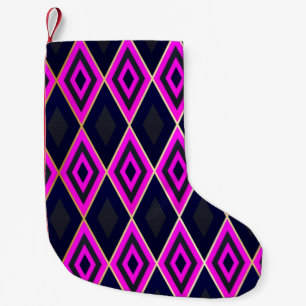 Trellis rhombus shapes geometric seamless pattern small christmas stocking