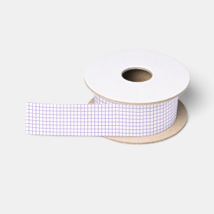 Trellis Soft Lavender - White Satin Ribbon