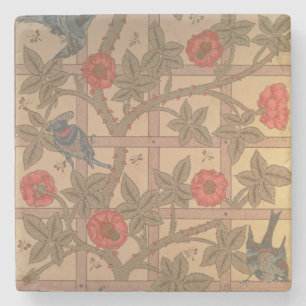 'Trellis' wallpaper design, 1864 2 Stone Coaster