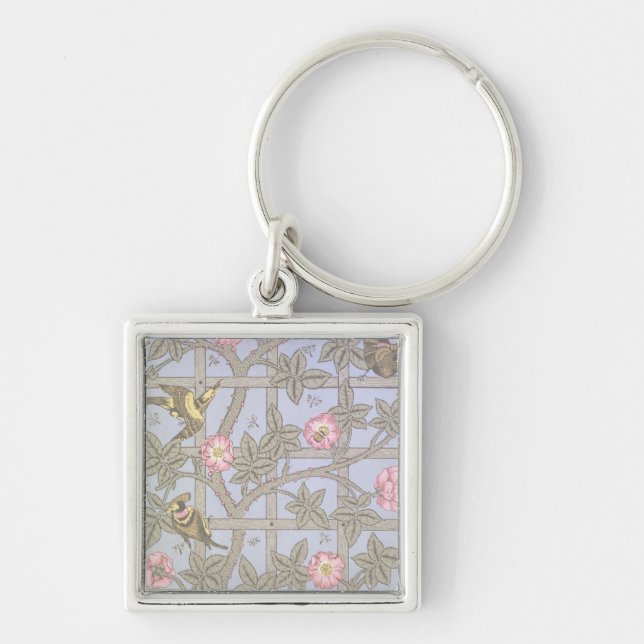 'Trellis' wallpaper design, 1864 Key Ring (Front)