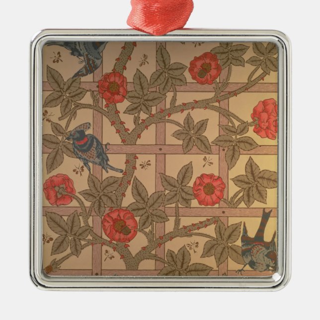 'Trellis' wallpaper design, 1864 Metal Tree Decoration (Front)