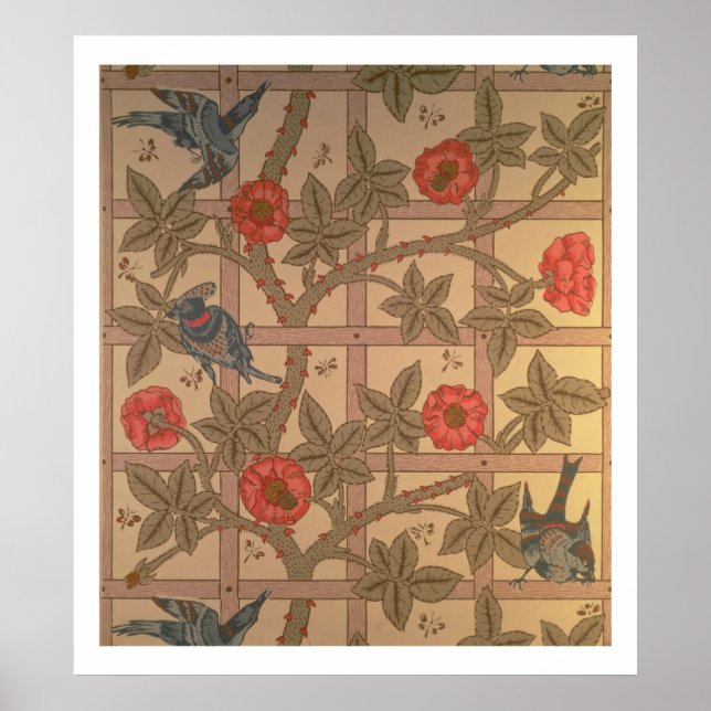 'Trellis' wallpaper design, 1864 Poster (Front)