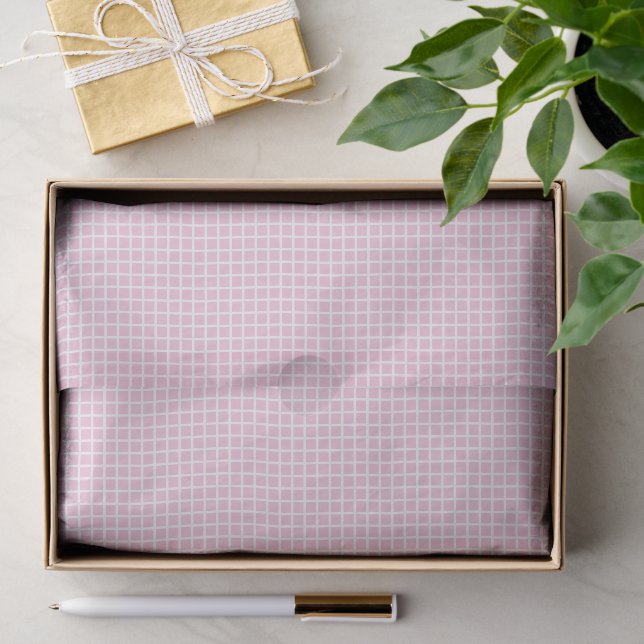 Trellis White - Light Pink Tissue Paper (Gift)