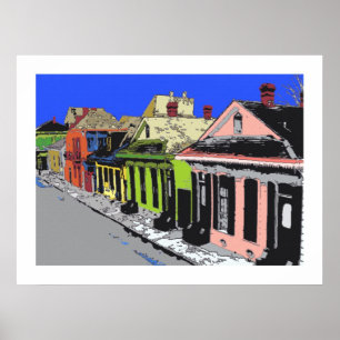 TREME: Creole Cottage New Orleans French Quarter Poster
